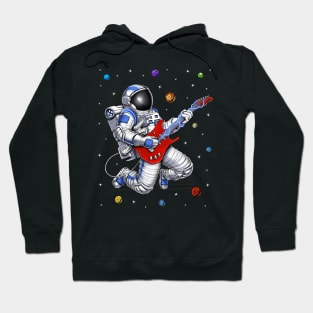 Space Astronaut Playing Guitar Hoodie